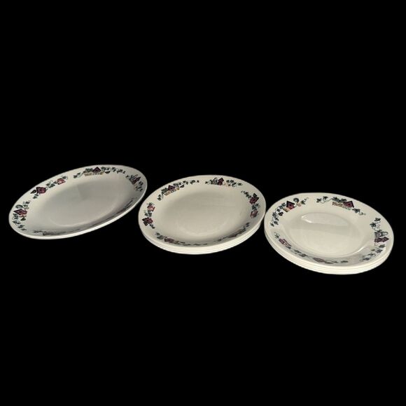 Corelle Garden Home 10 Pc Set - Dinner & Salad Plates, Birdhouse Pattern - Picture 2 of 8